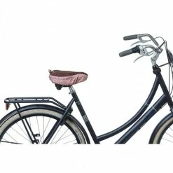 Couvre Selle BASIL Bohème Rouge Figue -Antivol Vélo Soldes couvre selle basil boheme rouge figue 2
