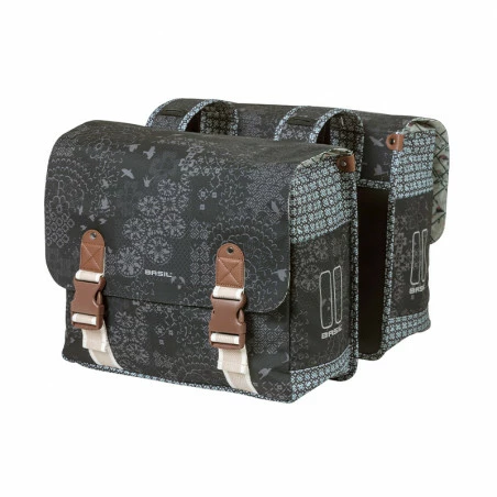 Double Sacoche Vélo BASIL Bohème 35L Gris 3 Double Sacoche Vélo BASIL Bohème 35L Gris