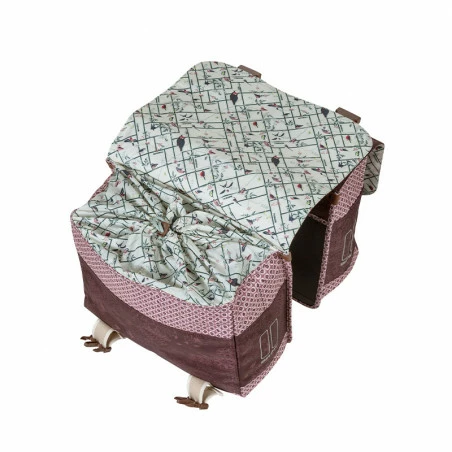 Double Sacoche Vélo BASIL Bohème 35L Rouge Figue 6 Double Sacoche Vélo BASIL Bohème 35L Rouge Figue – Image 4