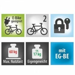 Porte Vélo Voiture Pliable EUFAB Fixation Attelage (2 Vélos) -Antivol Vélo Soldes porte velo voiture pliable eufab fixation attelage 2 velos 6