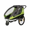 Hamax AS Remorque Vélo Poussette 2 Enfants HAMAX Traveler Vert -Antivol Vélo Soldes remorque velo poussette 1 enfant hamax traveler vert