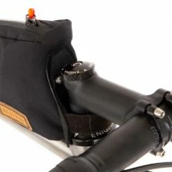 Sacoche Tube De Cadre Tissu Noir Attache Velcro Restrap -Antivol Vélo Soldes sacoche tube de cadre tissu noir attache velcro restrap 3